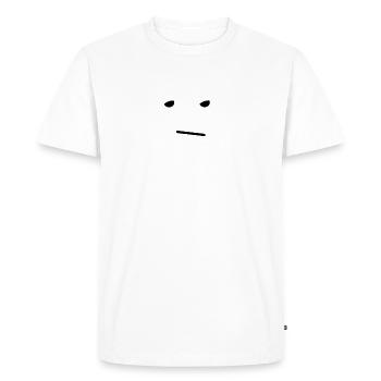 Sticker émotion agacée en tournant les yeux - T-shirt Premium bio Homme - blanc - Devant - Nico (187cm)