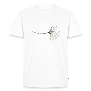 Ginko Leaf - Men's Premium Organic T-Shirt - white - Front - Nico (187cm)