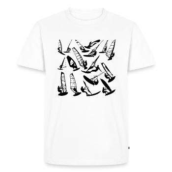 Planche à voile Cadeau de planche à voile - T-shirt Premium bio Homme - blanc - Devant - Nico (187cm)