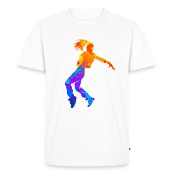 Break Dance Danseurs de danse hip hop - T-shirt Premium bio Homme - blanc - Devant - Nico (187cm)
