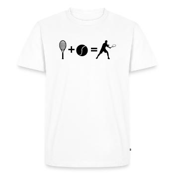 tennis - T-shirt Premium bio Homme - blanc - Devant - Nico (187cm)