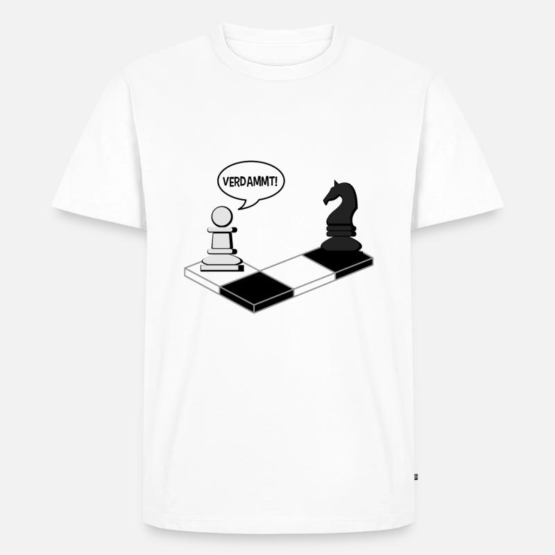 Schach Geschenkidee - Männer Premium Bio T-Shirt - Weiß