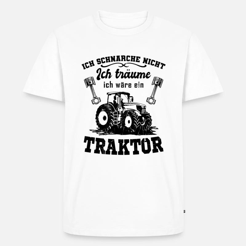 Traktor - Männer Premium Bio T-Shirt - Weiß