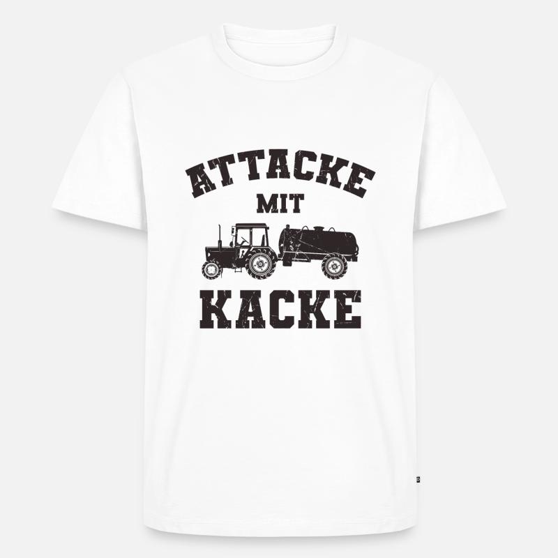 Traktor Spruch - Männer Premium Bio T-Shirt - Weiß