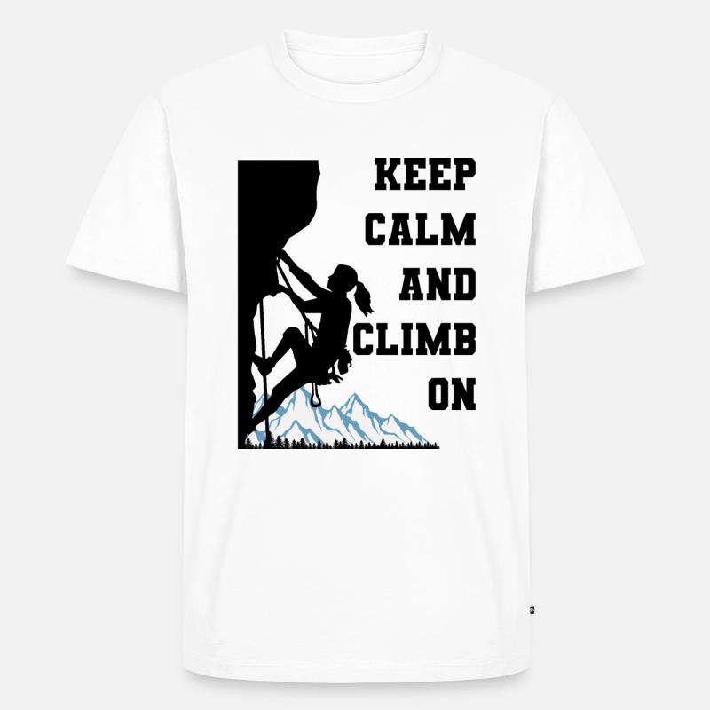 Klettern - Männer Premium Bio T-Shirt - Weiß