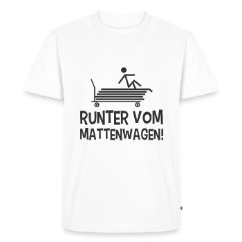 Mattenwagen Sportlehrer - Männer Premium Bio T-Shirt - Weiß - Vorne - Nico (187cm)