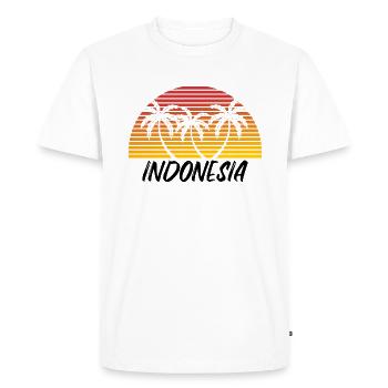 Indonésie - T-shirt Premium bio Homme - blanc - Devant - Nico (187cm)