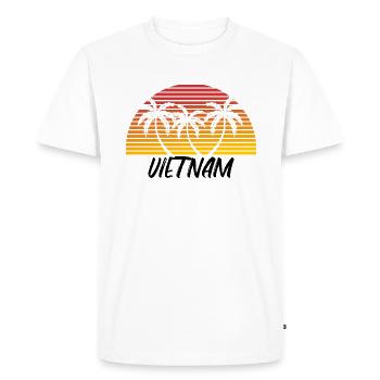 Vietnam - T-shirt Premium bio Homme - blanc - Devant - Nico (187cm)