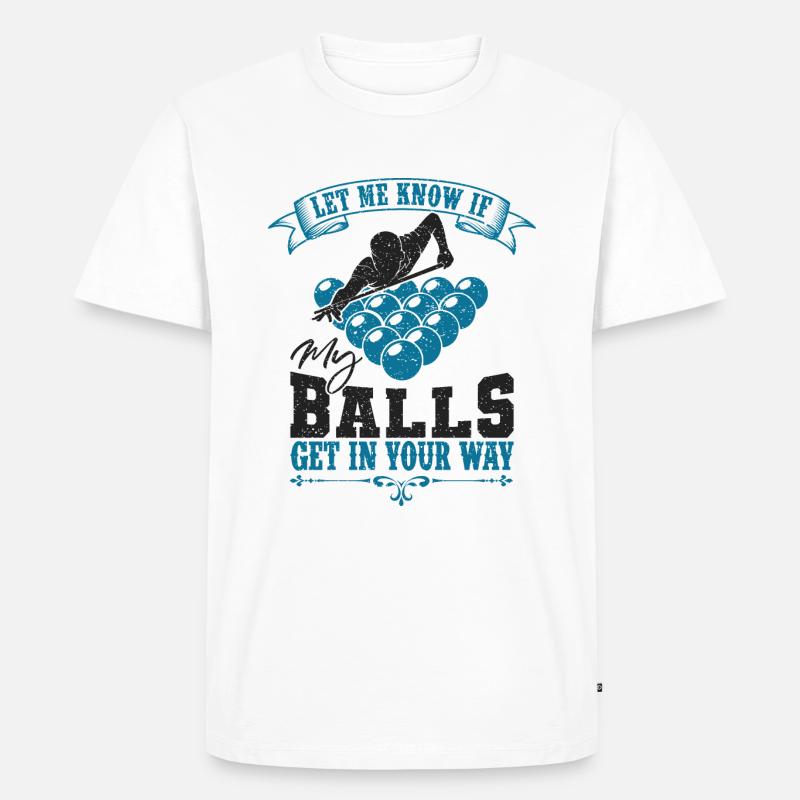 Billard - Männer Premium Bio T-Shirt - Weiß