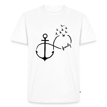 Infinity Family Flying Birds Anchor - Men's Premium Organic T-Shirt - white - Front - Nico (187cm)