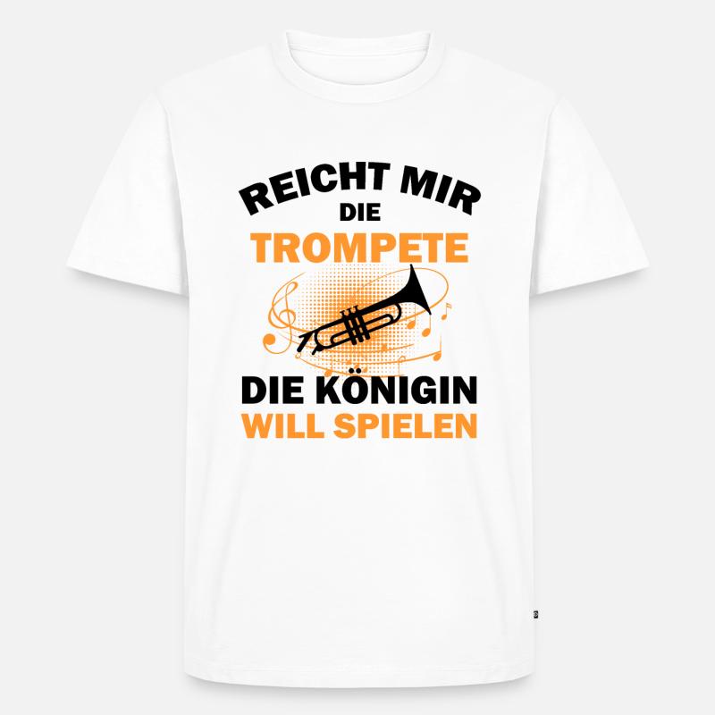 Trompete Trompeter - Männer Premium Bio T-Shirt - Weiß