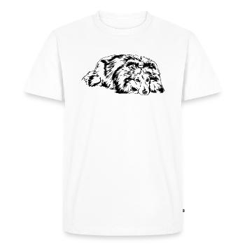 SHETLAND SHEEPDOG SHELTIE Chiens Portrait Wilsigns - T-shirt Premium bio Homme - blanc - Devant - Nico (187cm)