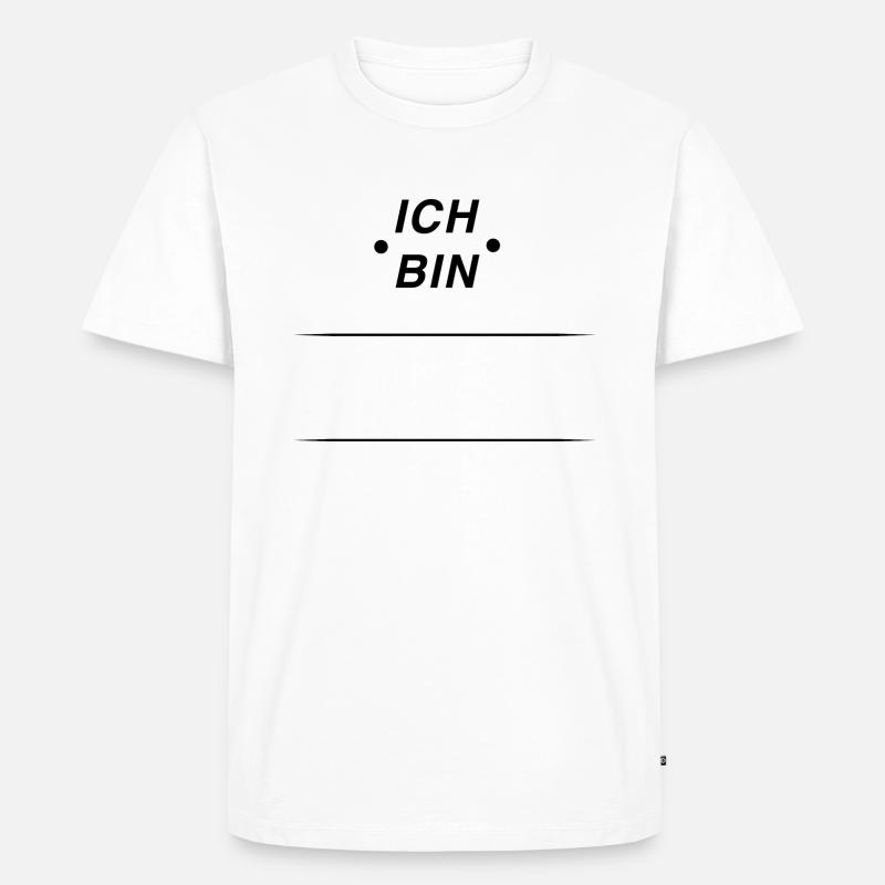 ich bin falls ich zu - Männer Premium Bio T-Shirt - Weiß