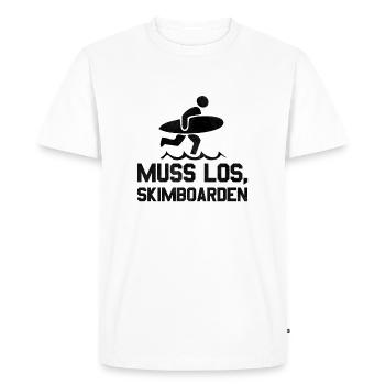 Gotta Go Skimboarding Skimboard Gift - Men's Premium Organic T-Shirt - white - Front - Nico (187cm)