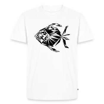 Poisson abstrait de la mer du sud - T-shirt Premium bio Homme - blanc - Devant - Nico (187cm)