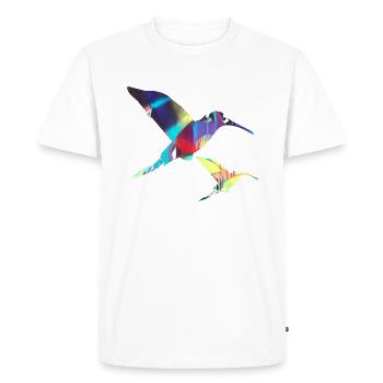 Hummingbird,Bird, Watercolor, Painting, Birds, Graffiti - Men's Premium Organic T-Shirt - white - Front - Nico (187cm)