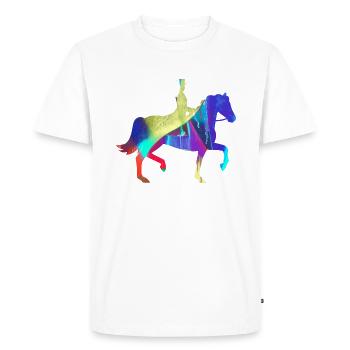 équitation,équitation,course,équitation,équitation - T-shirt Premium bio Homme - blanc - Devant - Nico (187cm)