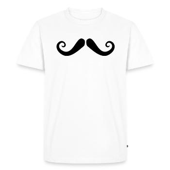 Moustache - Men's Premium Organic T-Shirt - white - Front - Nico (187cm)