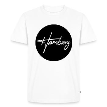T-Shirt Hambourg HH Circle Vintage Gift - T-shirt Premium bio Homme - blanc - Devant - Nico (187cm)