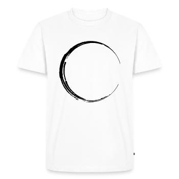 Symbole cercle de grunge forme - T-shirt Premium bio Homme - blanc - Devant - Nico (187cm)