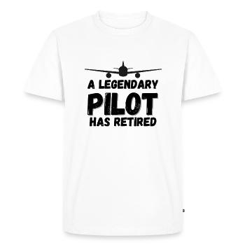 a legendary pilot has retired - Men's Premium Organic T-Shirt - white - Front - Nico (187cm)