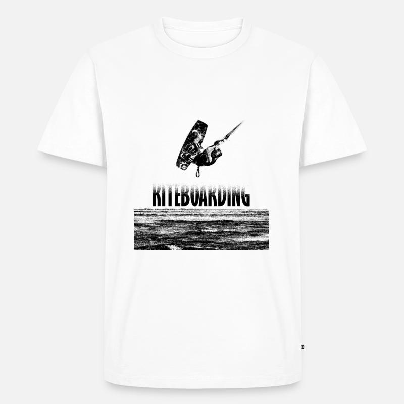 Kitesurf - Männer Premium Bio T-Shirt - Weiß