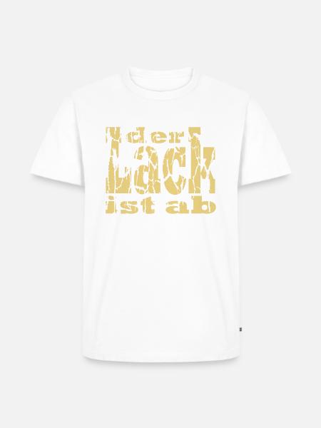 der Lack ist ab - Männer Premium Bio T-Shirt - Weiß
