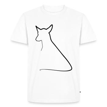 contour de chien - T-shirt Premium bio Homme - blanc - Devant - Nico (187cm)