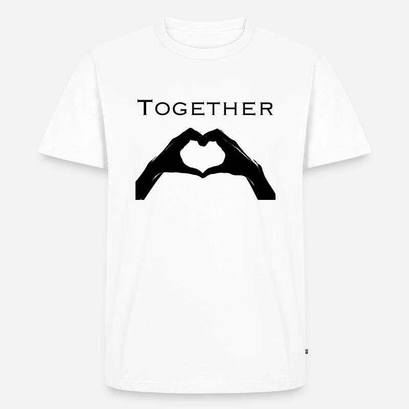 Together - Männer Premium Bio T-Shirt - Weiß