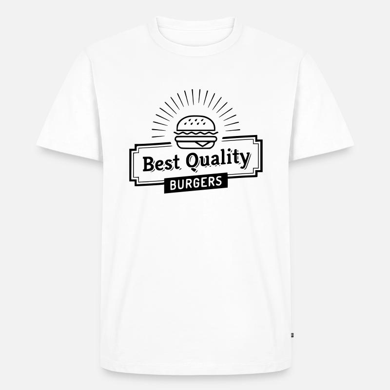 best quality burger - Männer Premium Bio T-Shirt - Weiß