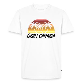 Gran Canaria - T-shirt Premium bio Homme - blanc - Devant - Nico (187cm)