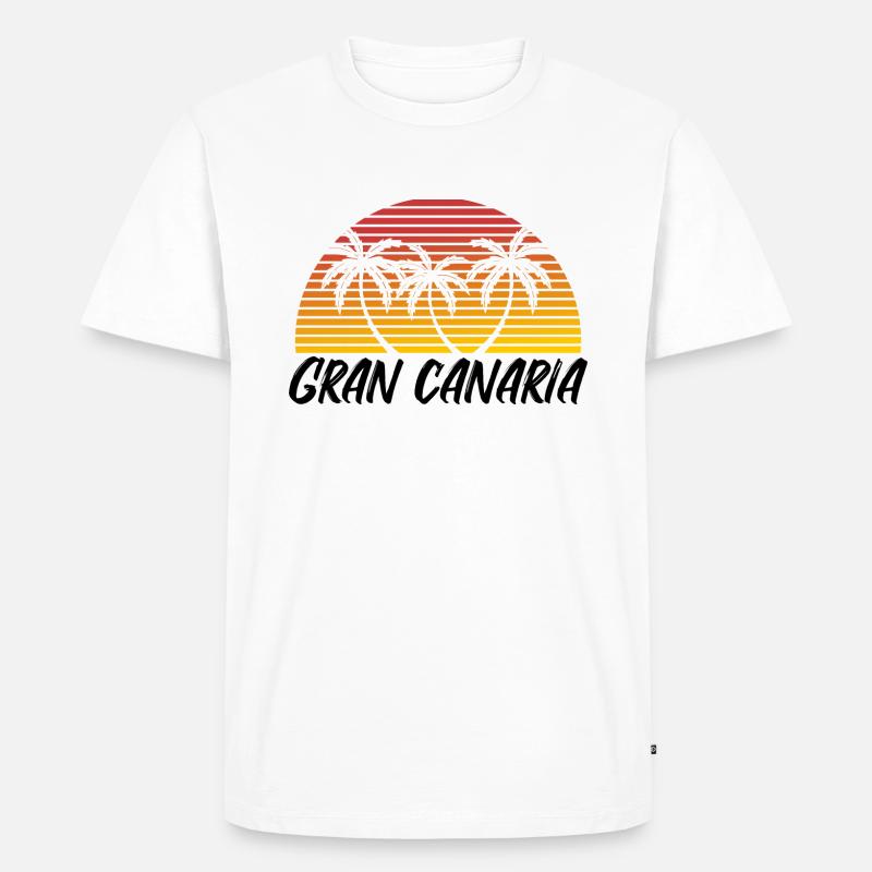 Gran Canaria - Männer Premium Bio T-Shirt - Weiß