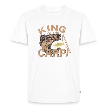 King carp cadeau pêche carpe pêche rétro - T-shirt Premium bio Homme - blanc - Devant - Nico (187cm)