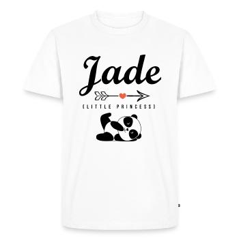 Prénom Jade t-shirt personnalisé cadeau noel - T-shirt Premium bio Homme - blanc - Devant - Nico (187cm)