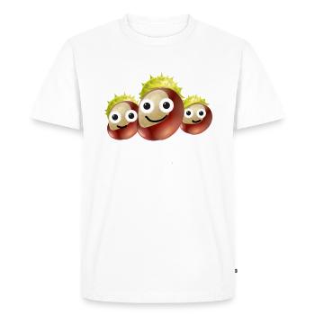 Chestnut, Chestnut,Horse Chestnut, Family - Men's Premium Organic T-Shirt - white - Front - Nico (187cm)