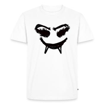 vampire, face, drawing, halloween - Men's Premium Organic T-Shirt - white - Front - Nico (187cm)