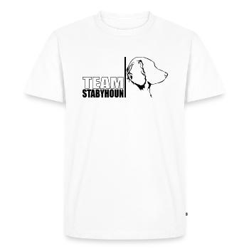 TEAM Stabyhoun Chien Chien Staby Wilsigns - T-shirt Premium bio Homme - blanc - Devant - Nico (187cm)