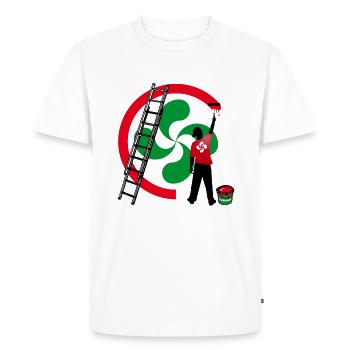 euskadi - T-shirt Premium bio Homme - blanc - Devant - Nico (187cm)