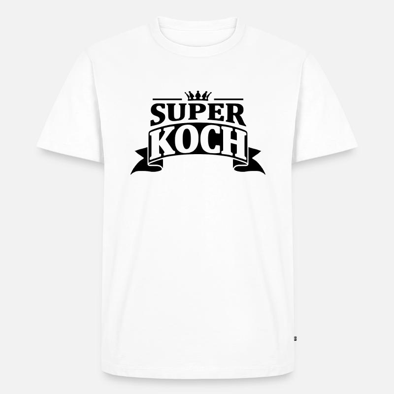 super koch - Männer Premium Bio T-Shirt - Weiß