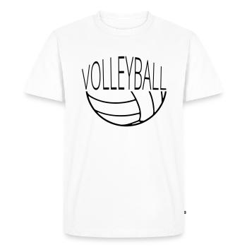 Volley-ball - T-shirt Premium bio Homme - blanc - Devant - Nico (187cm)