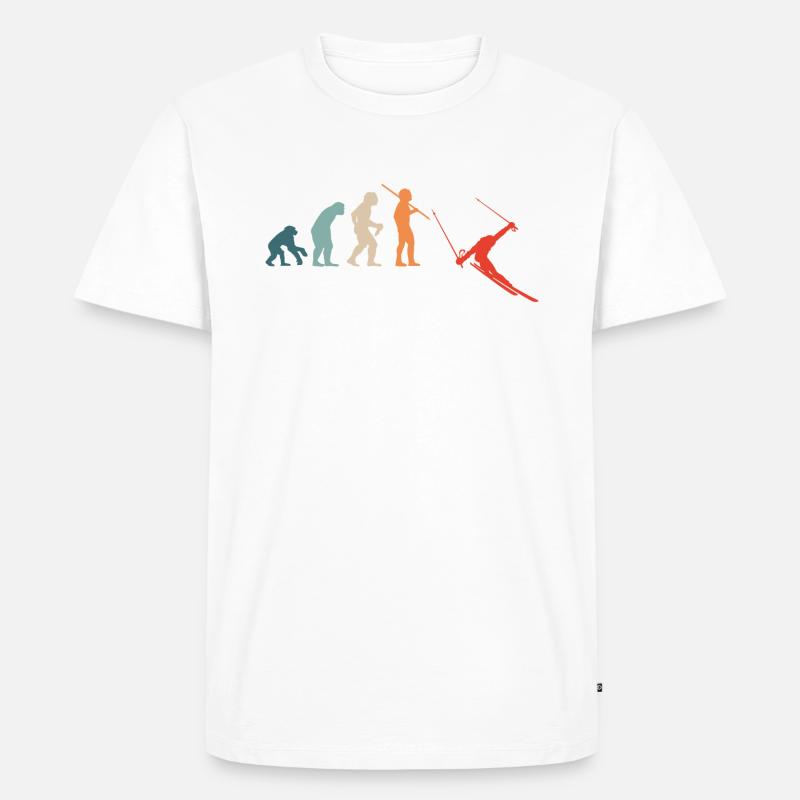 Ski Ski Après-Ski Evolution - T-shirt Premium bio Homme - blanc