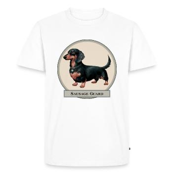 sausage guard - Wachwurst Dachshund Dachshund Dachshund - Men's Premium Organic T-Shirt - white - Front - Nico (187cm)