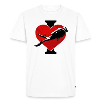 I love diving Diving Diver Diving - Men's Premium Organic T-Shirt - white - Front - Nico (187cm)
