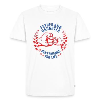 Father & Daughter USA - Men's Premium Organic T-Shirt - white - Front - Nico (187cm)