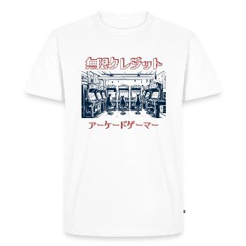Cats Arcade Gaming Japanese - Men's Premium Organic T-Shirt - white - Front - Nico (187cm)