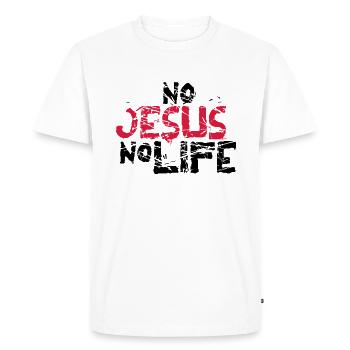 Pattern, scratch, crack, old, no, no, life, team, - Men's Premium Organic T-Shirt - white - Front - Nico (187cm)