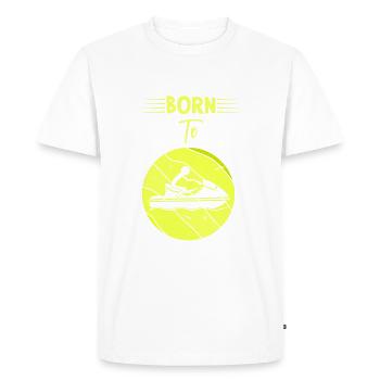 Né pour faire du jet ski - T-shirt Premium bio Homme - blanc - Devant - Nico (187cm)