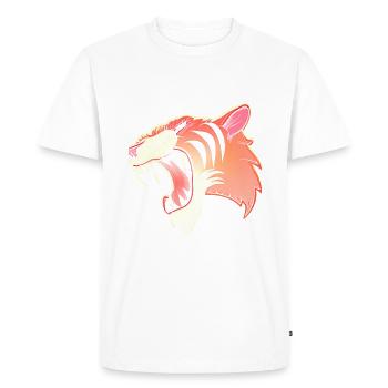 Saber-toothed head comic - Men's Premium Organic T-Shirt - white - Front - Nico (187cm)