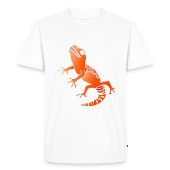 Salamander Gecko Lizard - Men's Premium Organic T-Shirt - white - Front - Nico (187cm)