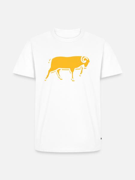 A Running Ram - Men's Premium Organic T-Shirt - white